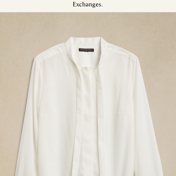 Banana Republic Factory Tie-Front Blouse size S - Picture 3 of 6